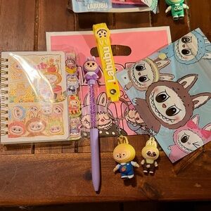 Colorful Labubu monster bundle set